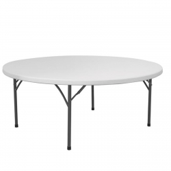 Stół cateringowy składany biały okrągły śr. 180cm do 250kg - Hendi 810941 Hurtownia Sklep Cena Tanio
