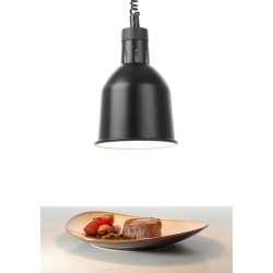 Lampa do podgrzewania potraw - wisząca cylindryczna stożkowa czarna śr. 175mm 250W - Hendi 273852 Hurtownia Zielona Góra