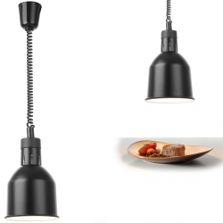 Lampa do podgrzewania potraw - wisząca cylindryczna stożkowa czarna śr. 175mm 250W - Hendi 273852 Hurtownia Zielona Góra