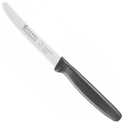 EAN 8711369842089 Super ostry nożyk kuchenny uniwersalny ząbkowane ostrze 22cm - czarny Hurtownia Sklep