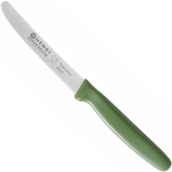 EAN 8711369842096 Super ostry nożyk kuchenny uniwersalny ząbkowane ostrze 22cm - zielony Hurtownia Sklep