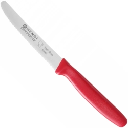 EAN 8711369842129 Super ostry nożyk kuchenny uniwersalny ząbkowane ostrze 22cm - czerwony Hurtownia Sklep