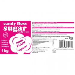 CANDY FLOSS SUGAR Kolorowy cukier do waty cukrowej różowy naturalny smak waty cukrowej 1kg producent hurtownia