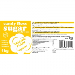 CANDY FLOSS SUGAR Kolorowy cukier do waty cukrowej żółty naturalny smak waty cukrowej 1kg producent hurtownia