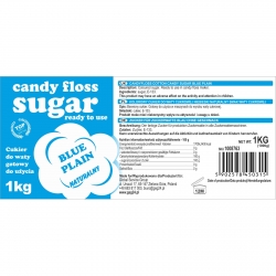 CANDY FLOSS SUGAR Kolorowy cukier do waty cukrowej niebieski naturalny smak waty cukrowej 1kg producent hurtownia