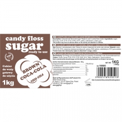 Kolorowy Smakowy Cukier Do Waty Cukrowej Na Patyku Brązowy O Smaku Coli Producent