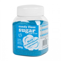 Cukier do waty cukrowej niebieski o smaku czarnej porzeczki 400g Producent Hurtownia