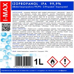 Alkohol izopropylowy Izopropanol IPA I-MAX 99,9% 1L Tanio