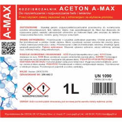 Aceton rozpuszczalnik zmywacz A-MAX 1L Hurtownia Sklep Cena Tanio