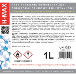Rozcieńczalnik chlorokauczukowy poliwynylowy do farb i lakierów H-MAX 1L Hurtownia Sklep Cena Tanio