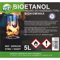 Bioalkohol bioetanol BIO paliwo do biokominka 5L Producent Sklep Zielona Góra