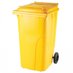 Pojemnik kubeł na odpady i śmieci ATESTY Europlast Austria - żółty 240L Hurtownia Sklep Cena Najtaniej Zielona Góra Dyst