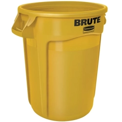 Pojemnik kubeł przemysłowy na odpady BRUTE Round 121L - żółty