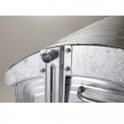 Kontener pojemnik na odpady metalowy ocynkowany 1100L pokrywa okrągła  Hurtownia Sklep Cena Tanio