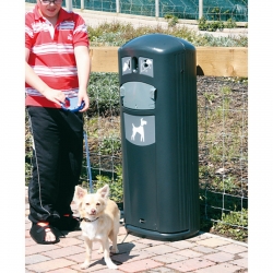 Miejski uliczny pojemnik kosz na psie odchody z dozownikem dyspenserem na woreczki Hurtownia Sklep Cena Tanio