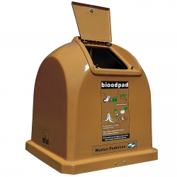 Kontener pojemnik laminatowy na odpady śmieci BIO odpadki spożywcze - brązowy 3.2 m3