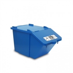 Pojemnik do sortowania odpadów piętrowy - niebieski 45L