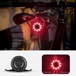 Lampka rowerowa tylna LED z micro USB czerwone światło 5 trybów czarna  WOZINSKY 5907769306655