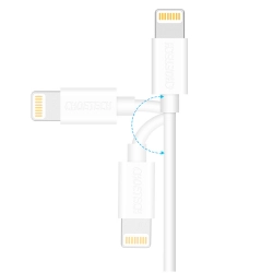 Kabel przewód MFI USB - Lightning 1,2m biały  CHOETECH 6971824971606