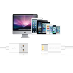 Kabel przewód MFI USB - Lightning 1,2m biały  CHOETECH 6971824971606