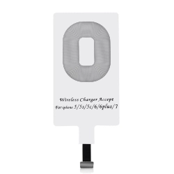 Adapter do bezprzewodowego ładowania Qi Lightning wkładka indukcyjna biały  CHOETECH 6971824970968