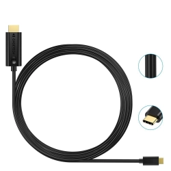 Kabel przewód USB Typ C - HDMI 4K 30Hz 3m czarny  CHOETECH 6971824973044
