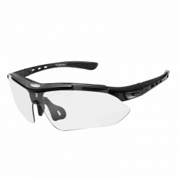 Okulary rowerowe przeciwsłoneczne polaryzacyjne z zestawem szkieł + nakładka korekcyjna czarny Wozinsky 5907769300783
