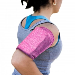 Opaska na ramię do biegania ćwiczeń fitness armband L różowa Hurtel 9145576257937