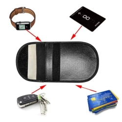Etui antykradzieżowe na klucze samochodowe klatka Faradaya 14x10cm czarny HURTEL 9111201906846