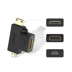 Przejściówka adapter ze złącza HDMI Typ A mini HDMI - micro HDMI  UGREEN 6957303821440
