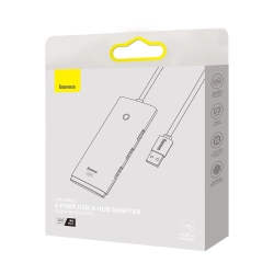 HUB adapter USB-A do 4xUSB-A 3.0 5Gb/s Lite Series czarny  BASEUS 6932172606206