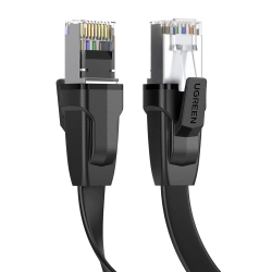 Płaski patch cord kabel przewód LAN Ethernet Cat.8 U/FTP 1m czarny  UGREEN 6957303819805