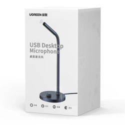 Mikrofon USB do laptopa komputera biurkowy z podstawką czarny  UGREEN 6957303894161