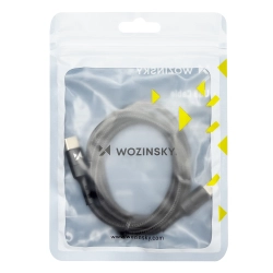 Kabel przewód USB-C Iphone Lightning Power Delivery 18W 2m czarny  WOZINSKY 5907769301216