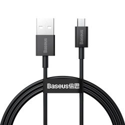 Superior kabel przewód USB microUSB do szybkiego ładowania 2A 1m czarny  BASEUS 6953156208476