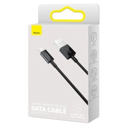 Superior kabel przewód USB microUSB do szybkiego ładowania 2A 1m czarny  BASEUS 6953156208476