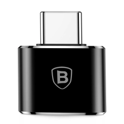 BASEUS 6953156263512 Adapter przejściówka ze złącza USB na USB-C OTG - czarny