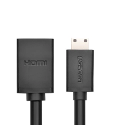 UGREEN 6957303821372 Przejściówka adapter kabel HDMI żeński - mini HDMI męski 4K 60Hz HEC ARC 22cm czarny