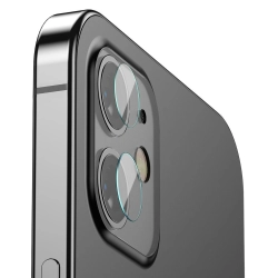BASEUS 6953156231443 Szkło hartowane 2x 0,25 mm 9H na aparat kamerę do iPhone 12 / iPhone 12 mini przezroczysty
