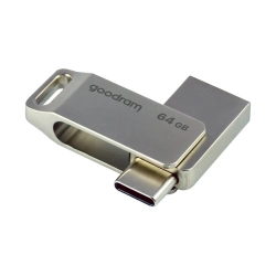 Goodram 5908267960264 Pendrive 64GB dwa złącza USB 3.2 + USB-C OTG ODA3 srebrny