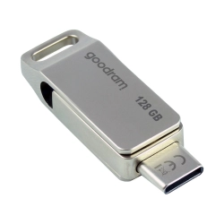 Goodram 5908267960271 Pendrive 128GB dwa złącza USB 3.2 + USB-C OTG ODA3 srebrny