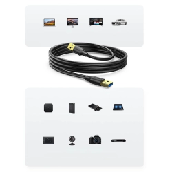 UGREEN 6957303800513 Kabel przewód USB-A 3.0 5Gb/s 0.5m czarny