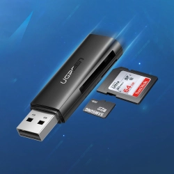 UGREEN 6957303867226 Czytnik kart pamięci SD TF do komputera USB 3.0 czarny