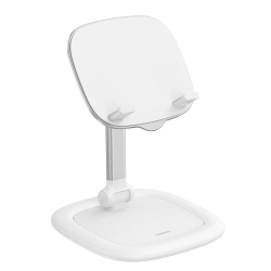 BASEUS 6932172636326 Regulowany stojak podstawka na tablet i telefon Seashell Series biały