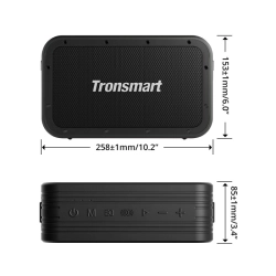 Tronsmart 6970232014431 2w1 Bezprzewodowy głośnik Bluetooth Force Max 80W z funkcją Powerbank czarny