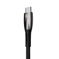 BASEUS 6932172617967 Wytrzymały elastyczny kabel do szybkiego ładowania USB-A - USB-C 100W 1m czarny