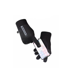 HURTEL 5907769308062 Rękawiczki dotykowe do telefonu sportowe wiatroszczelne damskie czarno-różowe