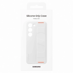 SAMSUNG 8806094768886 Etui silikonowy pokrowiec z paskiem na rękę Samsung Galaxy S23 Silicone Grip Cover białe