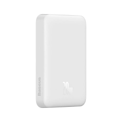 BASEUS 6932172620639 Mini powerbank 10000mAh z ładowaniem indukcyjnym MagSafe PD 20W biały
