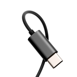 JOYROOM 6941237162762 Zestaw słuchawkowy słuchawki douszne USB-C kabel 1.2m czarne